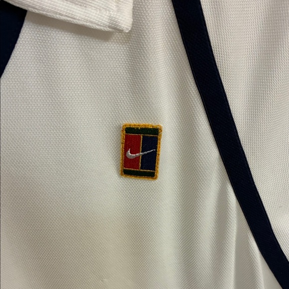 Vintage Nike Dri Fit  White/Blue Tennis Dress in Sz L - Picture 4 of 12